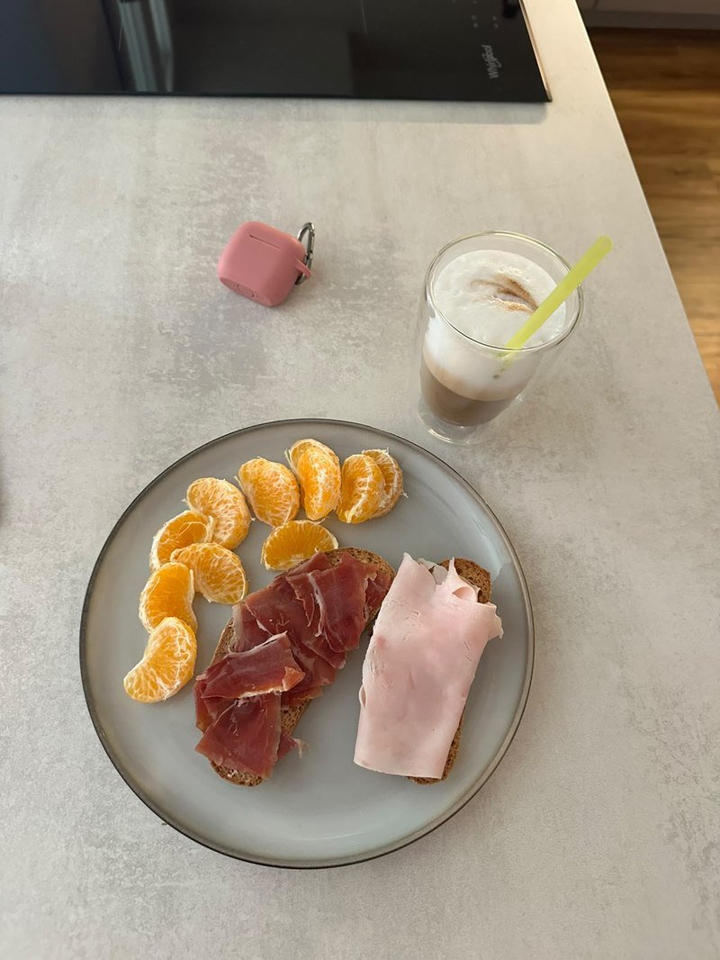 Comida real de un cliente