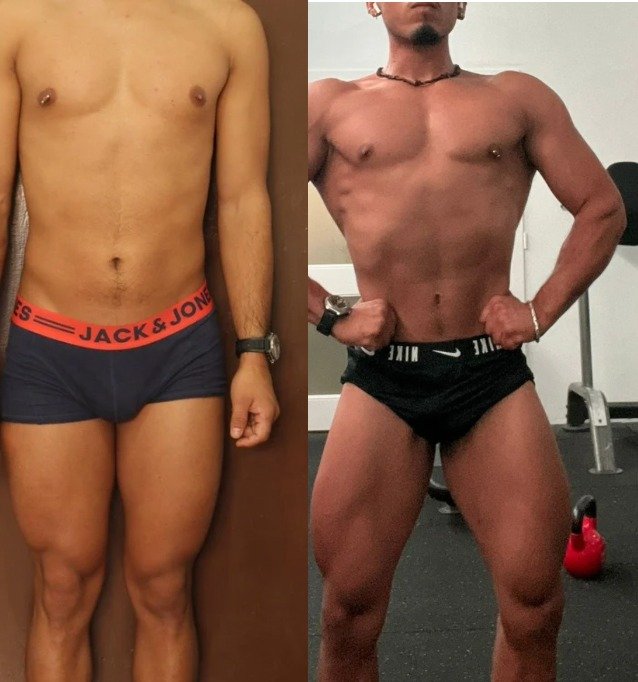 Transformación Wilmer - antes y después frente